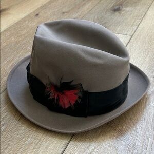 Vintage Men’s Hale Brown Fedora Hat Sz 7 1/8